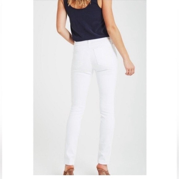 AG Adriano GoldSchmied Prima‎ Ankle Pintucked Jeans White Size 26 - Picture 2 of 10